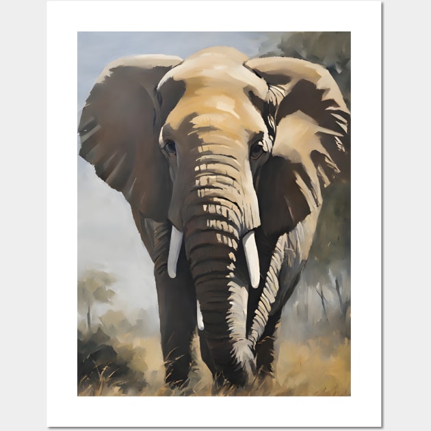 Elephant Oil Painting Art Wall Art by Art-Jiyuu